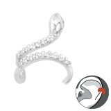 Snake - 925 Sterling Silver Cuff Earrings SD41837