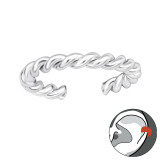 Twisted - 925 Sterling Silver Cuff Earrings SD42251