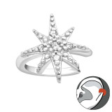 Northern Star - 925 Sterling Silver Cuff Earrings SD42263