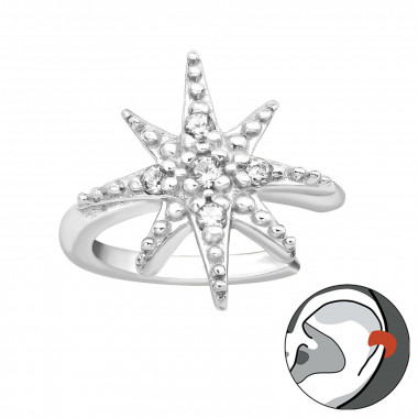 Northern Star - 925 Sterling Silver Cuff Earrings SD42263