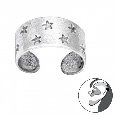 Stars - 925 Sterling Silver Cuff Earrings SD42492