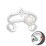 Double Line - 925 Sterling Silver Cuff Earrings SD42968