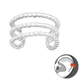 Triple Line - 925 Sterling Silver Cuff Earrings SD43573