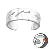 Lightning Bolt - 925 Sterling Silver Cuff Earrings SD43574