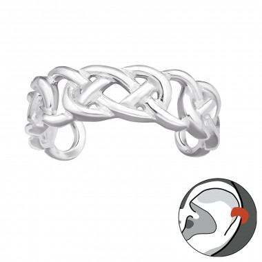 Chain - 925 Sterling Silver Cuff Earrings SD43578