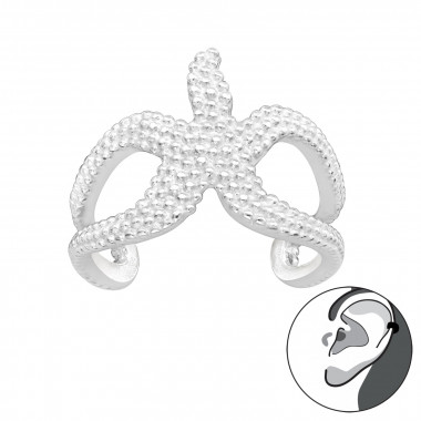Starfish - 925 Sterling Silver Cuff Earrings SD43850
