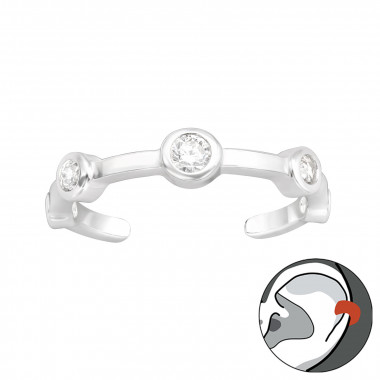 Geometric - 925 Sterling Silver Cuff Earrings SD44202