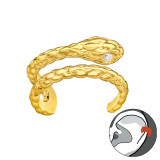 Snake - 925 Sterling Silver Cuff Earrings SD44205