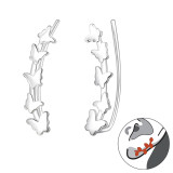 Butterfly - 925 Sterling Silver Cuff Earrings SD44621