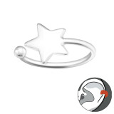 Star - 925 Sterling Silver Cuff Earrings SD44728