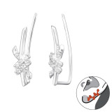 Knot - 925 Sterling Silver Cuff Earrings SD44983