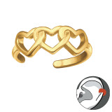 Hearts - 925 Sterling Silver Cuff Earrings SD44985