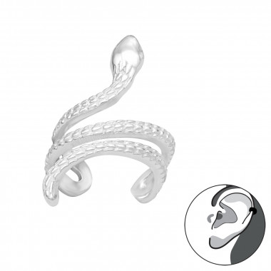 Snake - 925 Sterling Silver Cuff Earrings SD45760