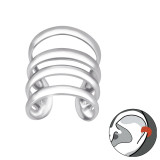 Quadruple Line - 925 Sterling Silver Cuff Earrings SD45779
