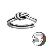 Knot - 925 Sterling Silver Cuff Earrings SD46263