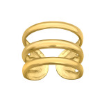 Triple Line - 925 Sterling Silver Cuff Earrings SD49107