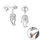 Skeleton - 925 Sterling Silver Ear Jackets & Double Earrings SD24271