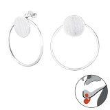 Circle - 925 Sterling Silver Ear Jackets & Double Earrings SD29142