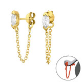 Marquise Shape - 925 Sterling Silver Ear Jackets & Double Earrings SD47529