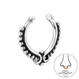 Patterned - 925 Sterling Silver Nose Studs SD28388