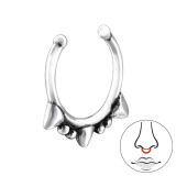 Crown - 925 Sterling Silver Nose Studs SD28389