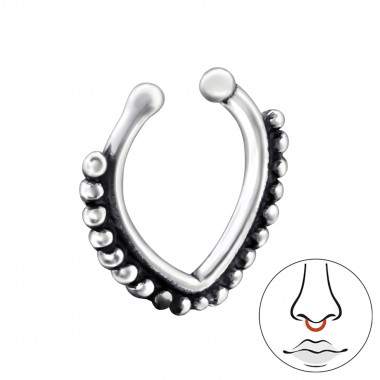 Patterned - 925 Sterling Silver Nose Studs SD28392