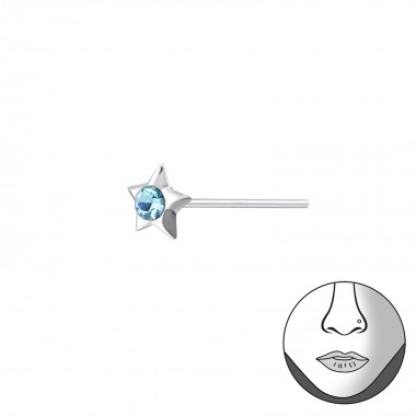 Star Bend To Fit Nose Studs - 925 Sterling Silver Nose Studs SD34789