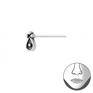 Antique - 925 Sterling Silver Nose Studs SD35803