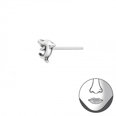 Dolphin - 925 Sterling Silver Nose Studs SD36348