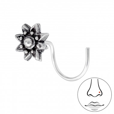 Flower - 925 Sterling Silver Nose Studs SD42490