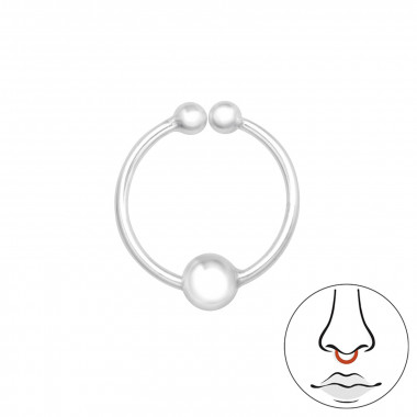 3mm Ball - 925 Sterling Silver Nose Studs SD42558