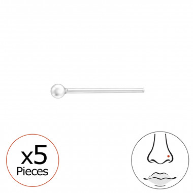 1.5Mm Ball - 925 Sterling Silver Nose Studs SD42568