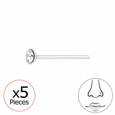 Round 2mm - 925 Sterling Silver Nose Studs SD42637