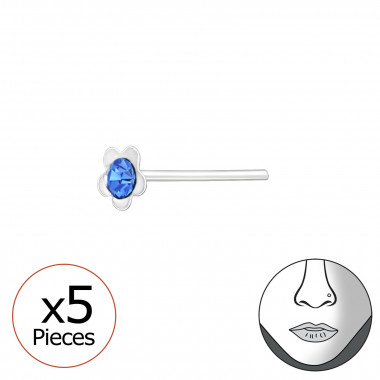 Flower - 925 Sterling Silver Nose Studs SD43010