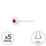 Flower - 925 Sterling Silver Nose Studs SD43011