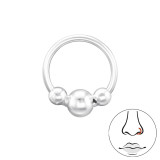 3mm Ball - 925 Sterling Silver Nose Studs SD46391
