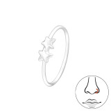 Stars - 925 Sterling Silver Nose Studs SD47592