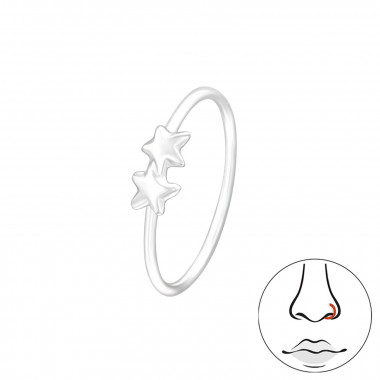 Stars - 925 Sterling Silver Nose Studs SD47592