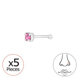 Round 2mm - 925 Sterling Silver Nose Studs SD48028