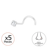 Round 2mm - 925 Sterling Silver Nose Studs SD48029
