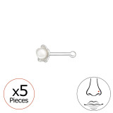 Flower - 925 Sterling Silver Nose Studs SD48040