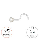 Flower - 925 Sterling Silver Nose Studs SD48041