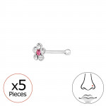 Flower - 925 Sterling Silver Nose Studs SD48043
