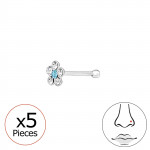 Flower - 925 Sterling Silver Nose Studs SD48044