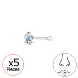 Flower - 925 Sterling Silver Nose Studs SD48044