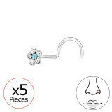Flower - 925 Sterling Silver Nose Studs SD48045