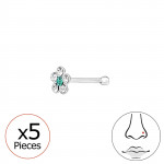 Flower - 925 Sterling Silver Nose Studs SD48046