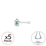 Flower - 925 Sterling Silver Nose Studs SD48046