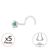 Flower - 925 Sterling Silver Nose Studs SD48047
