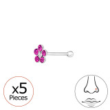 Flower - 925 Sterling Silver Nose Studs SD48050